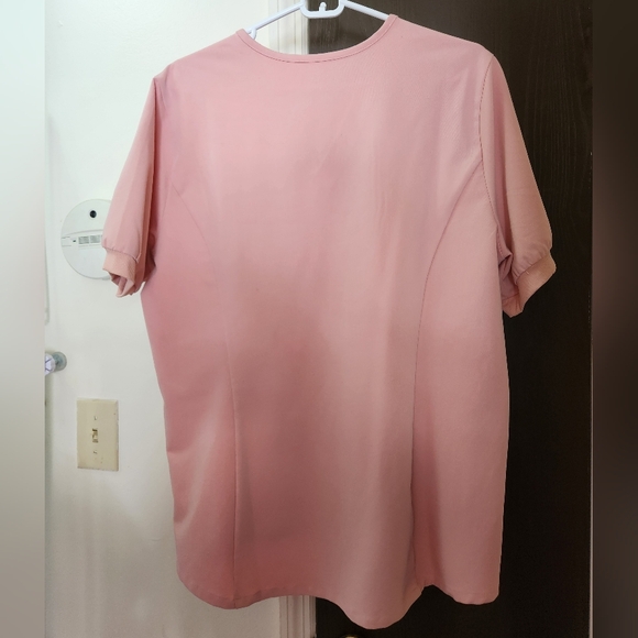 Figs Peridot Puff Sleeve Sleeve Scrub Top In Pink Sand - Picture 6 of 6